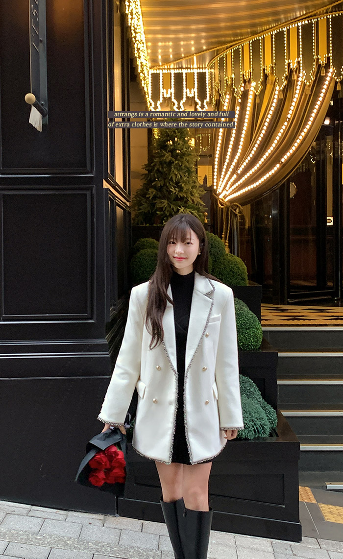 🚚당일발송  [단독진행] [울함유,누빔안감] 리브르 트위드 더블 울 자켓 코트 데이트룩,데일리룩,나들이룩,마실룩,출근룩,하객룩 jk2935 상세 이미지 12