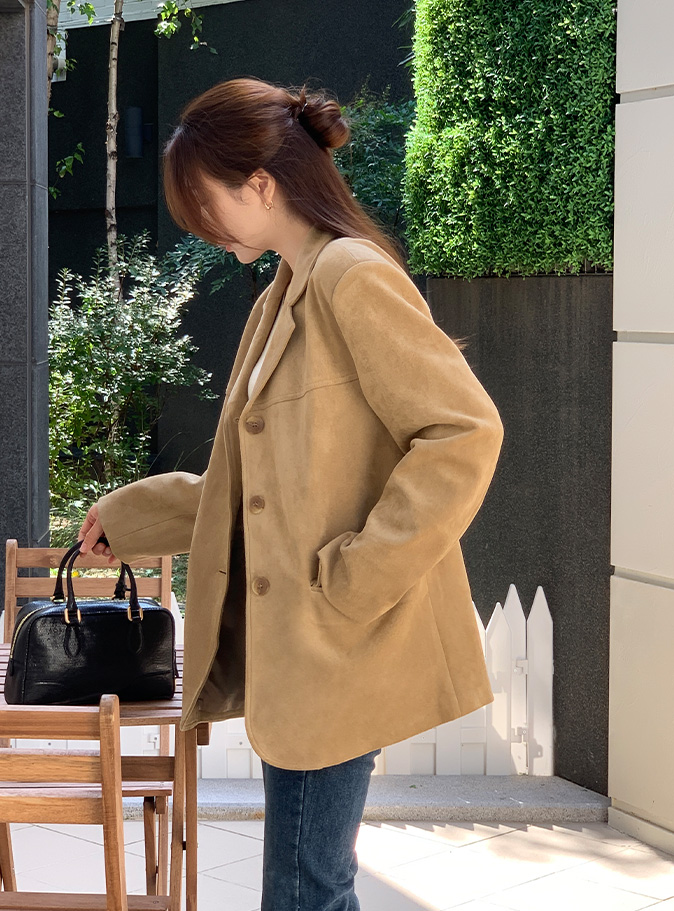 [💣빅 할인 아뜨데이 특가][퀄리티보장] 클래시 오버핏 스웨이드 블레이저 자켓 데이트룩,데일리룩,나들이룩,마실룩,출근룩,하객룩 봄자켓 봄아우터 스웨이드자켓  jk2937 상세 이미지 43