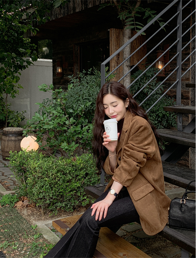[💣빅 할인 아뜨데이 특가][퀄리티보장] 클래시 오버핏 스웨이드 블레이저 자켓 데이트룩,데일리룩,나들이룩,마실룩,출근룩,하객룩 봄자켓 봄아우터 스웨이드자켓  jk2937 상세 이미지 8