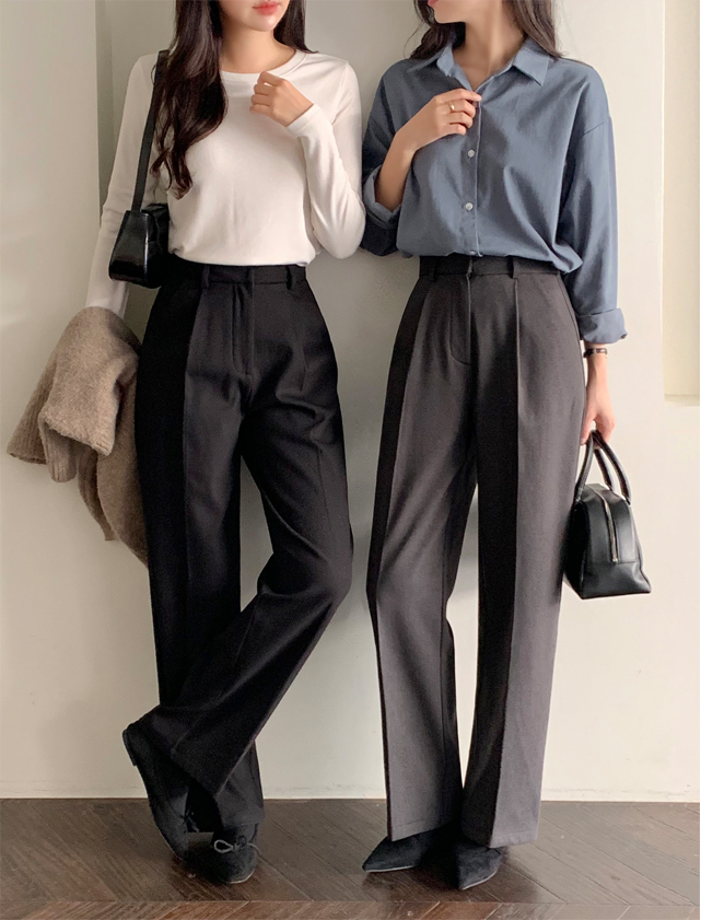 🚚부분당일발송 [SALE] [구김방지원단/하체완벽보정] 로던 올타임 발열 속기모 원핀턱 슬랙스 데일리룩,데이트룩,캐주얼룩,출근룩,나들이룩,하객룩 ps4970 통통 상세 이미지 12