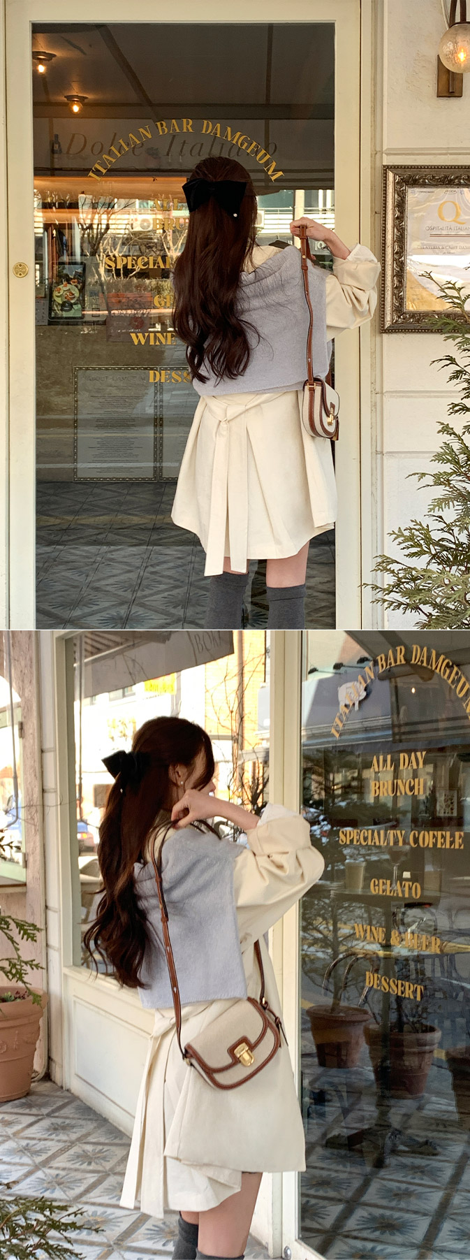 (브랜드공정/투웨이/컬러예술♥)🚚당일발송 주문폭주  로뉴엣 카라 싱글 스트랩 하프 트렌치 나들이룩 벨트 코트 ct1661 상세 이미지 14