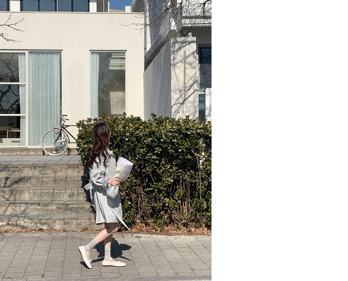 (브랜드공정/투웨이/컬러예술♥)🚚당일발송 주문폭주  로뉴엣 카라 싱글 스트랩 하프 트렌치 나들이룩 벨트 코트 ct1661 상세 이미지 36