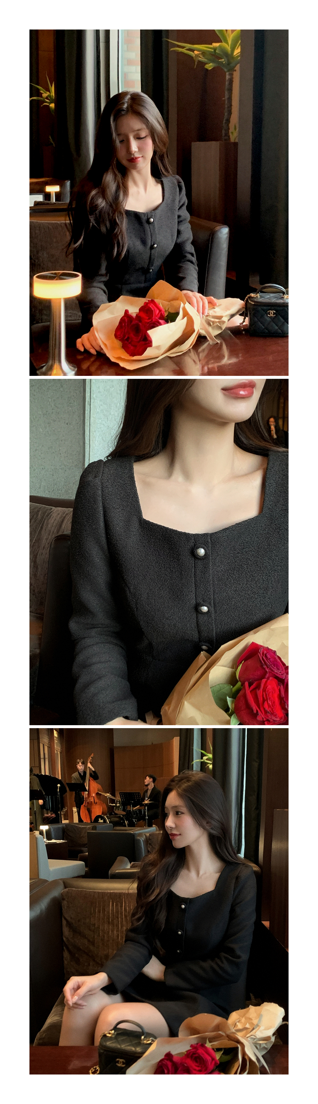 attrangs lace tweed dress Tweed dress op15543