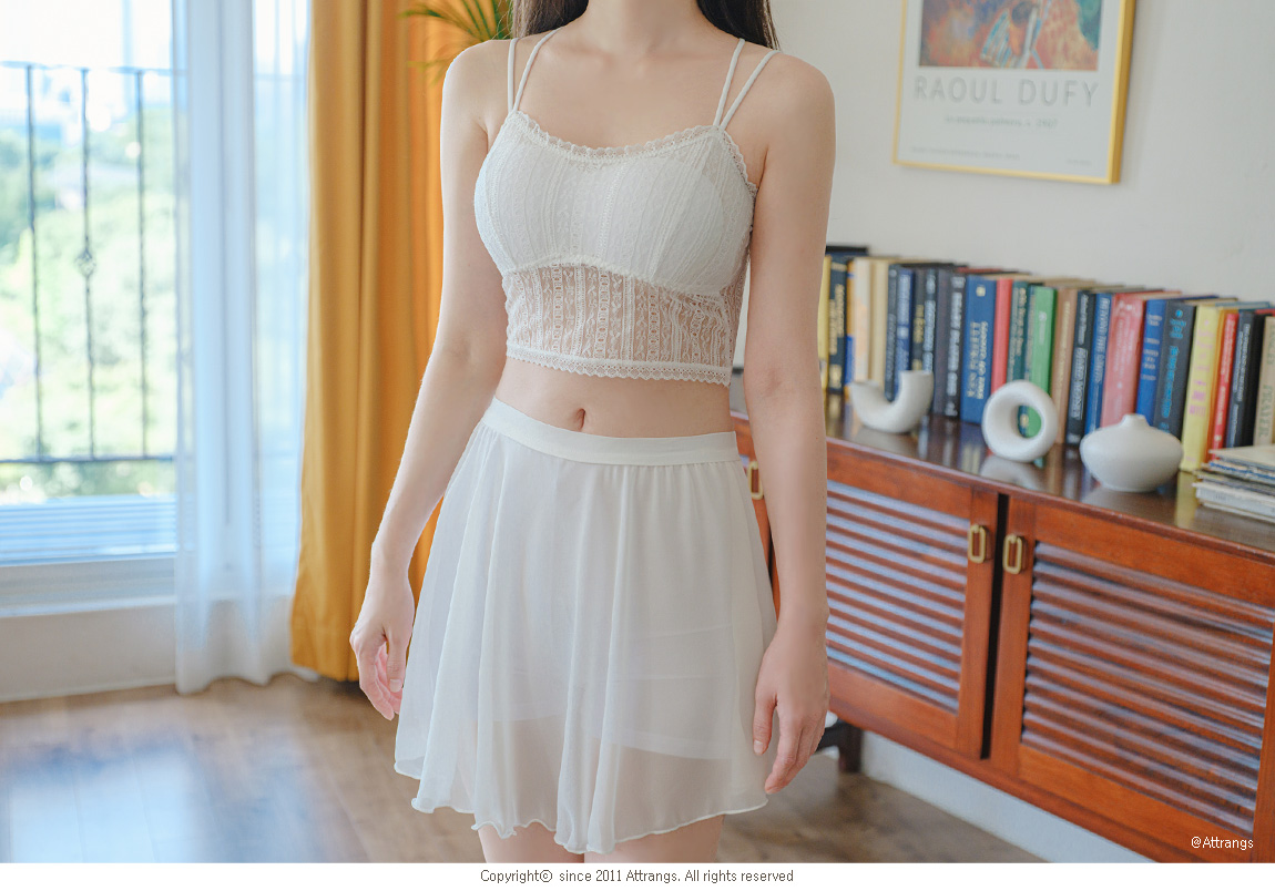 un342 Crisscross Back Lace Cami  ATTRANGS: Shop Korean fashion