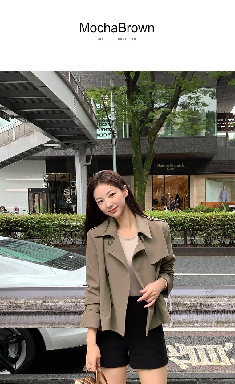 [주문폭주] [여신핏] 비엔나 더블버튼 숏 트렌치 자켓 봄자켓 봄아우터 데이트룩,마실룩,나들이룩,데일리룩,출근룩,하객룩,트렌치코트 jk1292 상세 이미지 43