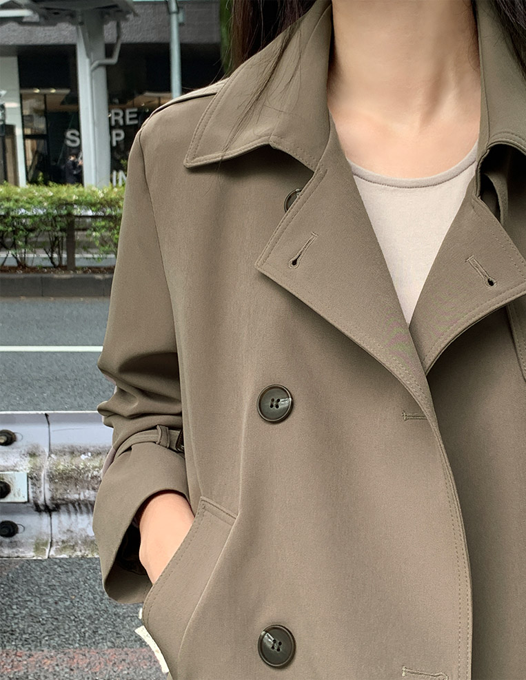 [주문폭주] [여신핏] 비엔나 더블버튼 숏 트렌치 자켓 봄자켓 봄아우터 데이트룩,마실룩,나들이룩,데일리룩,출근룩,하객룩,트렌치코트 jk1292 상세 이미지 47