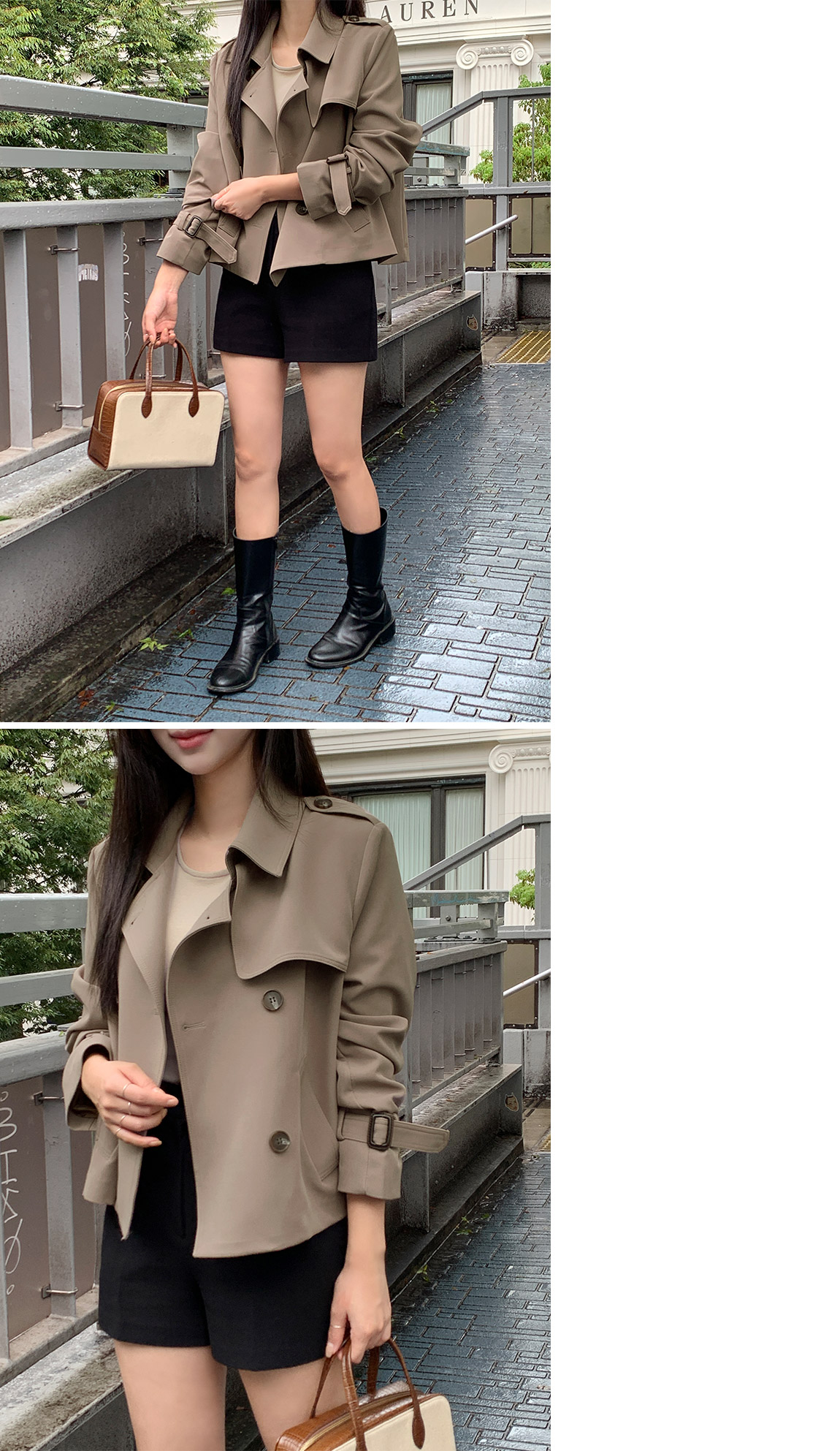 [주문폭주] [여신핏] 비엔나 더블버튼 숏 트렌치 자켓 봄자켓 봄아우터 데이트룩,마실룩,나들이룩,데일리룩,출근룩,하객룩,트렌치코트 jk1292 상세 이미지 48