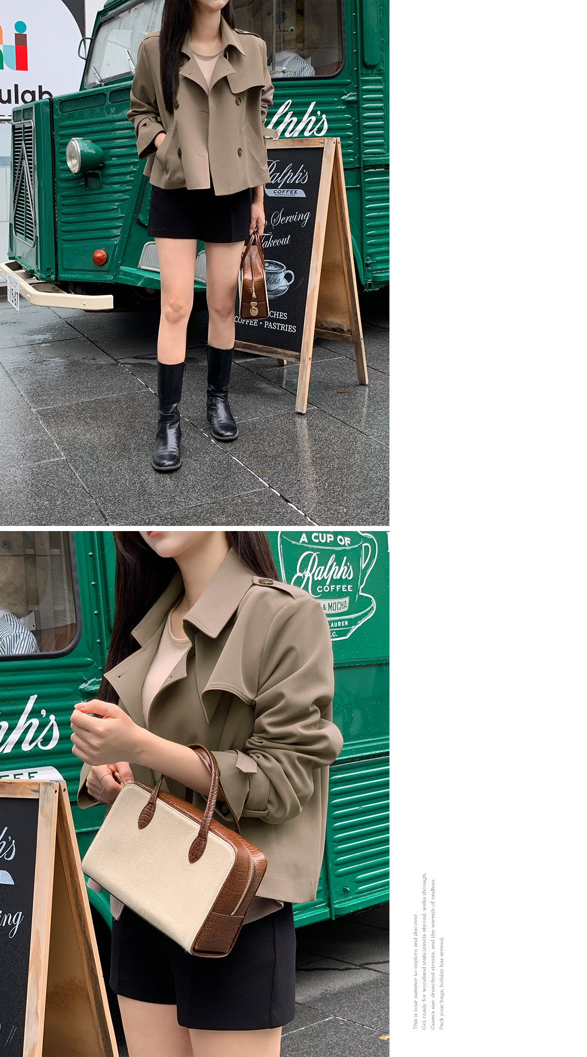 [주문폭주] [여신핏] 비엔나 더블버튼 숏 트렌치 자켓 봄자켓 봄아우터 데이트룩,마실룩,나들이룩,데일리룩,출근룩,하객룩,트렌치코트 jk1292 상세 이미지 61