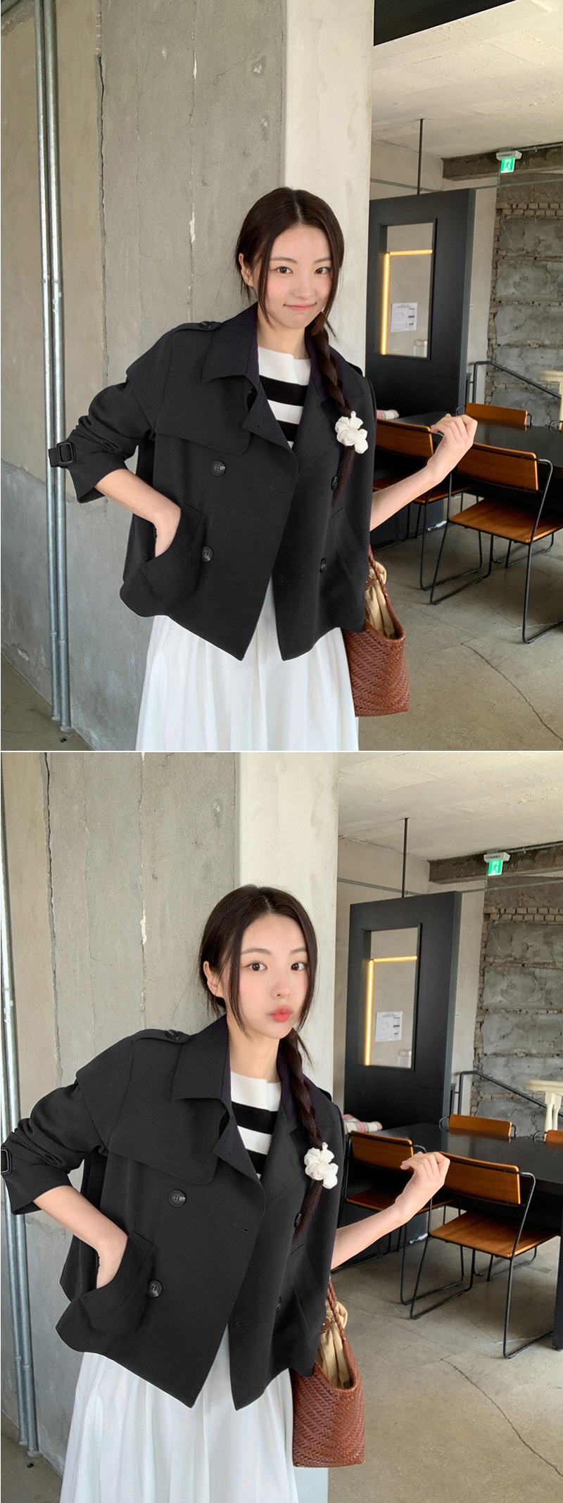 [주문폭주] [여신핏] 비엔나 더블버튼 숏 트렌치 자켓 봄자켓 봄아우터 데이트룩,마실룩,나들이룩,데일리룩,출근룩,하객룩,트렌치코트 jk1292 상세 이미지 95