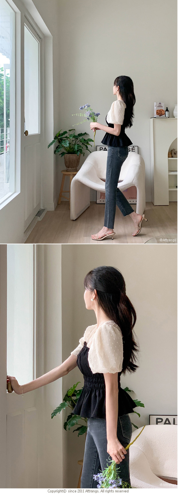 1000장 돌파✨ 아담녀들을 위한 말랑말랑 그레이블루 슬림일자핏 스판 데님팬츠 ps2407 상세 이미지 9