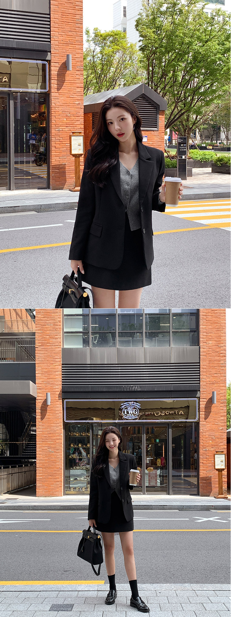 ⚡️오늘출발⚡️ [5000장 돌파✨] [자체제작] (MADE/자켓+스커트세트) 시그니쳐 탄탄 베이직 자켓 스커트 봄자켓 봄아우터 면접원피스 셋업하객룩 나들이룩 셋업 st2500 빠른출발 당일배송 당일 통통 상세 이미지 16