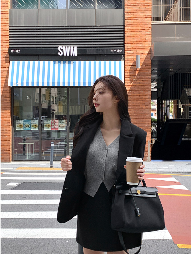 ⚡️오늘출발⚡️ [5000장 돌파✨] [자체제작] (MADE/자켓+스커트세트) 시그니쳐 탄탄 베이직 자켓 스커트 봄자켓 봄아우터 면접원피스 셋업하객룩 나들이룩 셋업 st2500 빠른출발 당일배송 당일 통통 상세 이미지 21