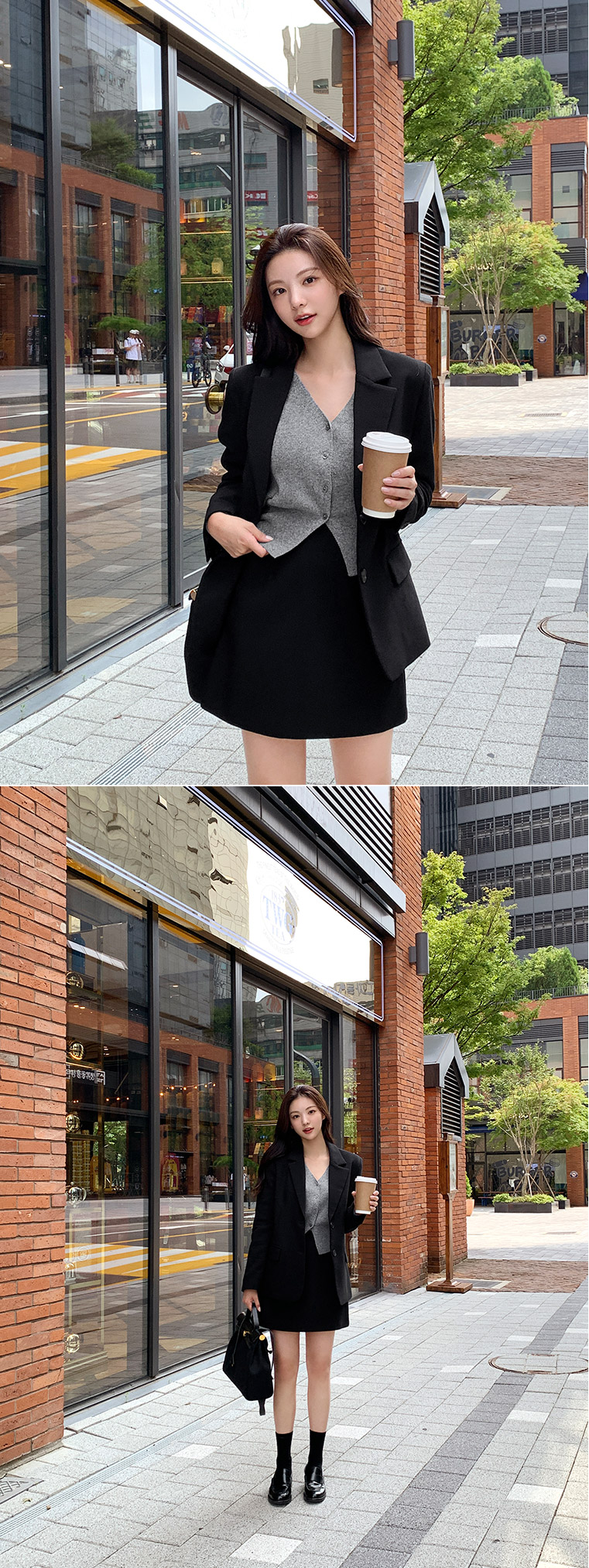 ⚡️오늘출발⚡️ [5000장 돌파✨] [자체제작] (MADE/자켓+스커트세트) 시그니쳐 탄탄 베이직 자켓 스커트 봄자켓 봄아우터 면접원피스 셋업하객룩 나들이룩 셋업 st2500 빠른출발 당일배송 당일 통통 상세 이미지 26